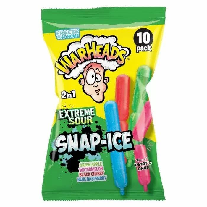 (DISCONTINUED) Warheads Extreme Sour 2In1 Snap Ice Pops Sticks 450ml NEW