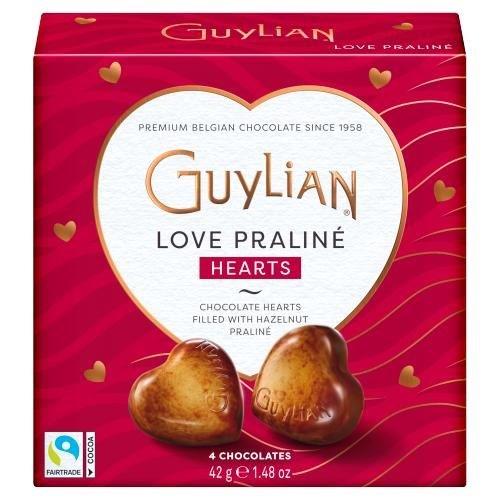 (Discontinued) Guylian Marbled Chocolate Praline Hearts In 4 Choc Gift Box 42g