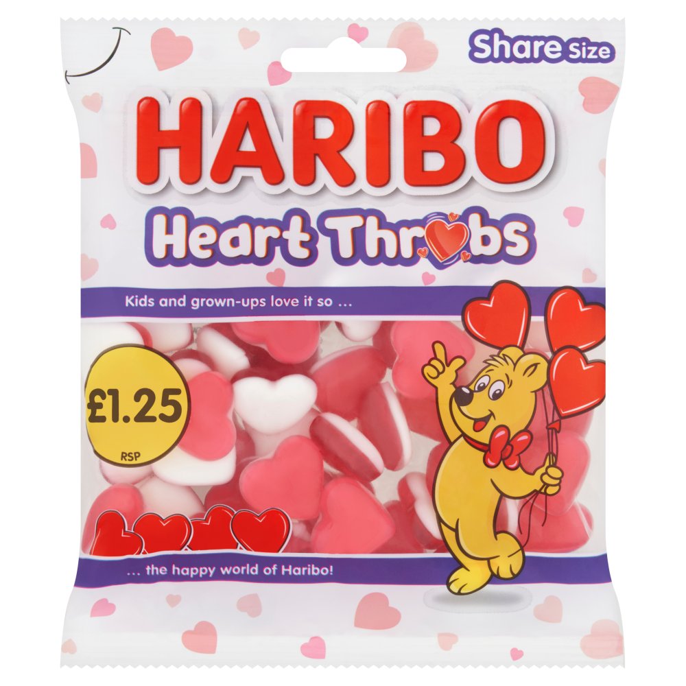 Haribo Bag Heart Throbs 140g PM £1.25