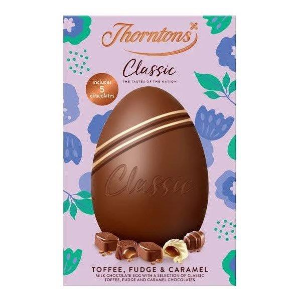(Discontinued) Thorntons Favourites Toffee, Fudge & Caramel Egg 150g