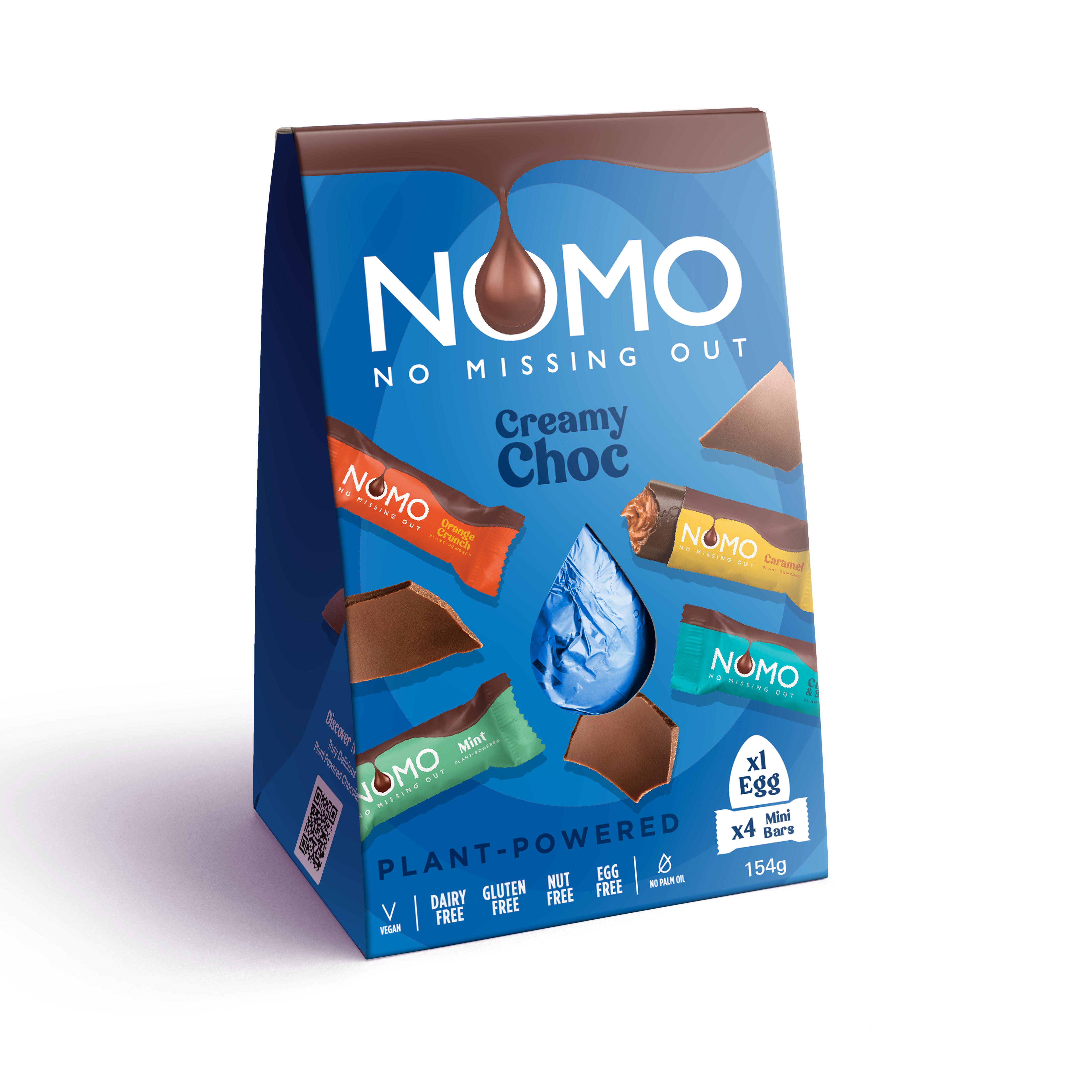 Nomo Creamy Choc & 4 Mini Bars 156g