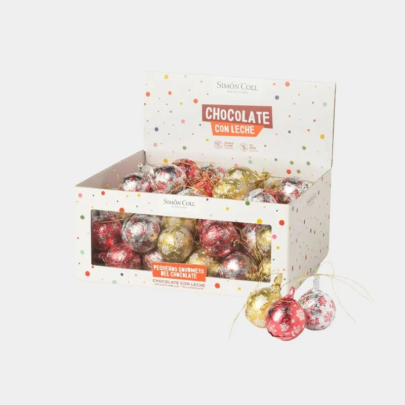 (DELIST)Simon Coll Milk Chocolate Christmas Ball Box 12g