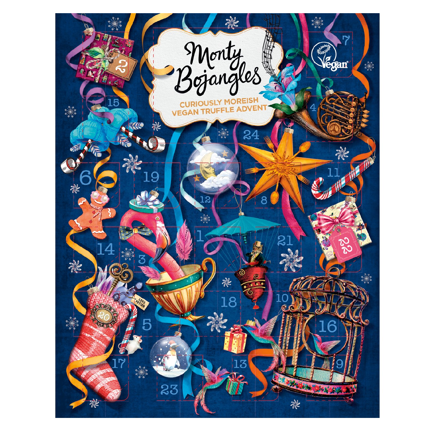 (DELIST)Monty Bojangles Cocoa Dusted Truffles Advent Calendar Vegan 235g