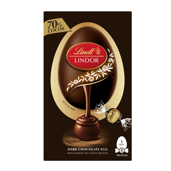 Lindt Lindor 70% Dark Shell Egg 260g