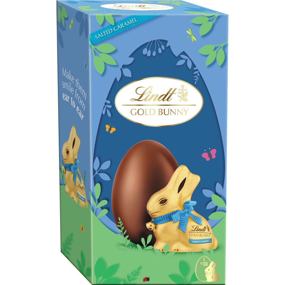 Lindt Gold Bunny Shell Egg Salted Caramel 195g