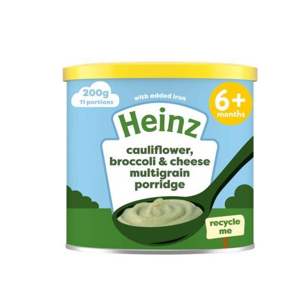 (STANDARD) Heinz Multigrain & Cauliflower, Broccoli & Cheese Porridge 6M+ 200g