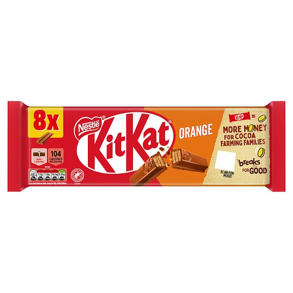 KitKat 2 Finger 8pk Orange  (8 x 20.7g) (HS)