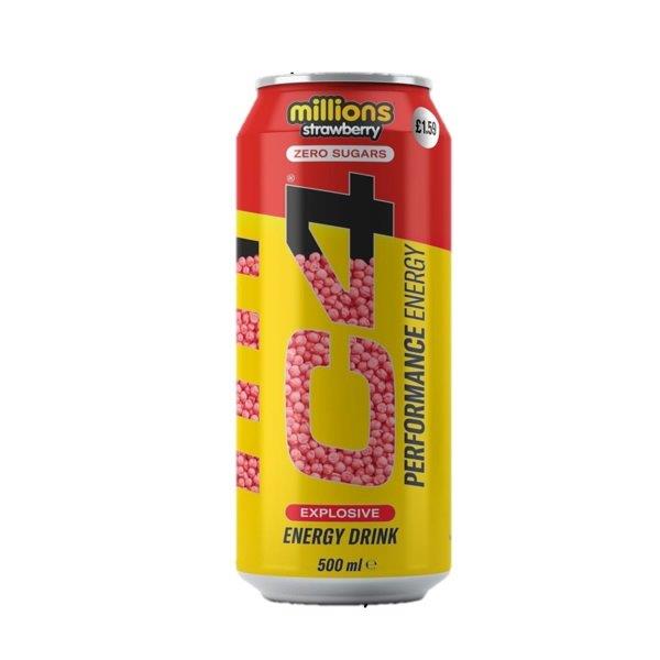(STANDARD) C4 Energy & Strawberry Millions PM £1.59 500ml
