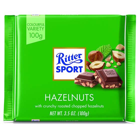 (SOURCING DELIST) Ritter Sport Colour Milk Chopped Hazelnut 100g (B)