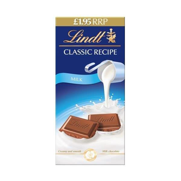 Lindt Classic Recipe Milk PM £1.95 100g