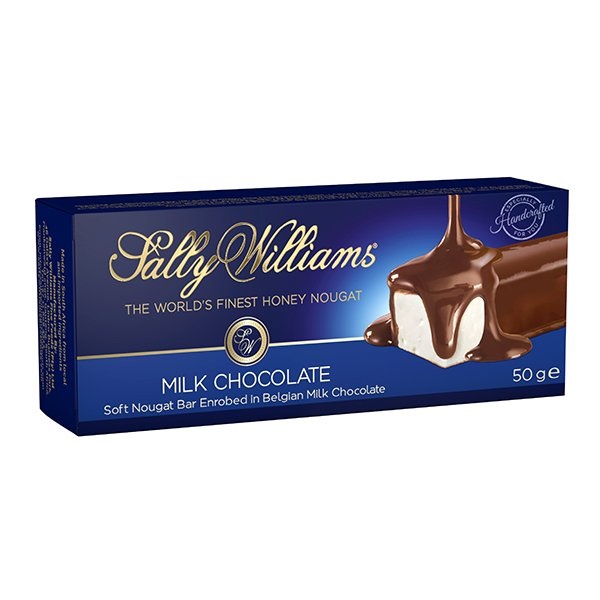 (DELIST) Sally Williams Belgian Milkchoc Soft Nougat Bar 50g