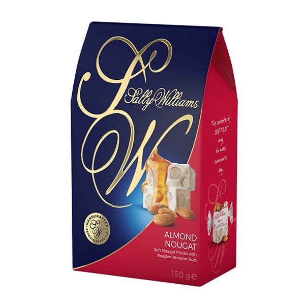 (DELIST) Sally Williams Soft Nougat/Roast Almonds 150g