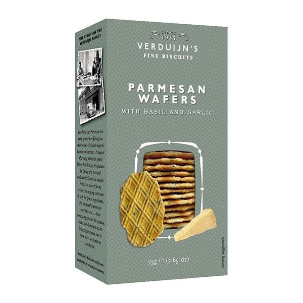 Verduijns Parm Wafers Wth Basil & Garlic 75g