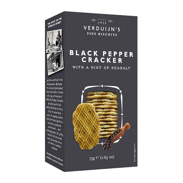 Verduijns Crackers Wth Blckpepper & Salt 75g