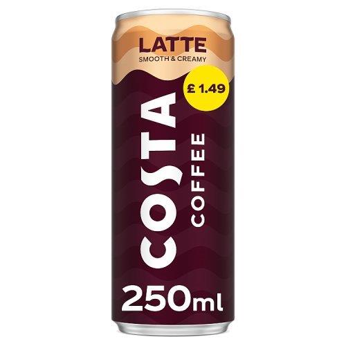 (STANDARD) Costa Coffee Latte PM £1.49 250ml