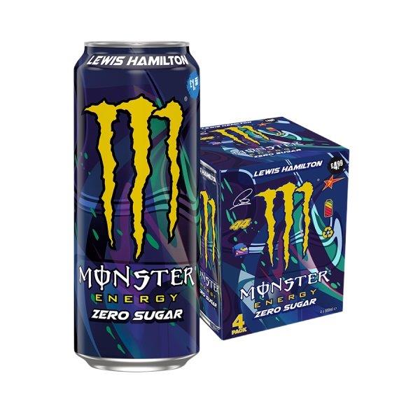 Monster Energy Lewis Hamilton Zero 4pk (4 x 500ml) ( Full Throttle) PMP