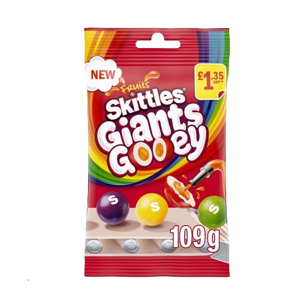 (STANDARD) Skittles Giants Gooey PM £1.25 109g