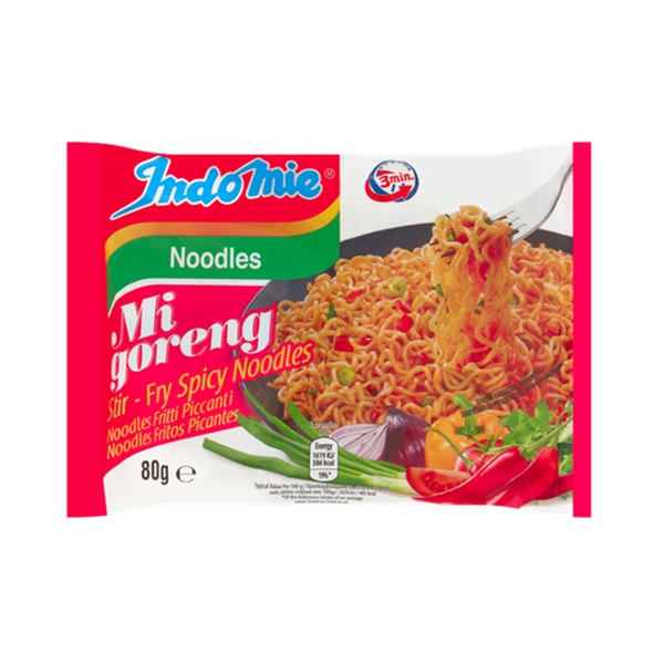 Indomie Instant Noodles Mi Goreng Hot & Spicy 5pk (5 x 80g)