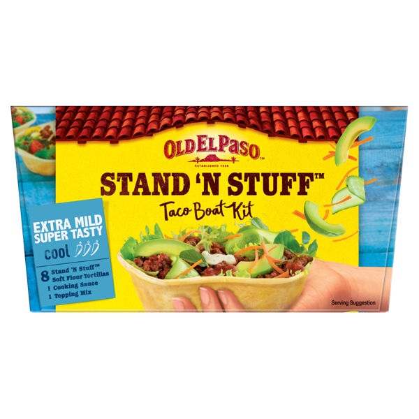 Old El Paso Stand Stuff Extra Mild Taco Boat Kit 329g