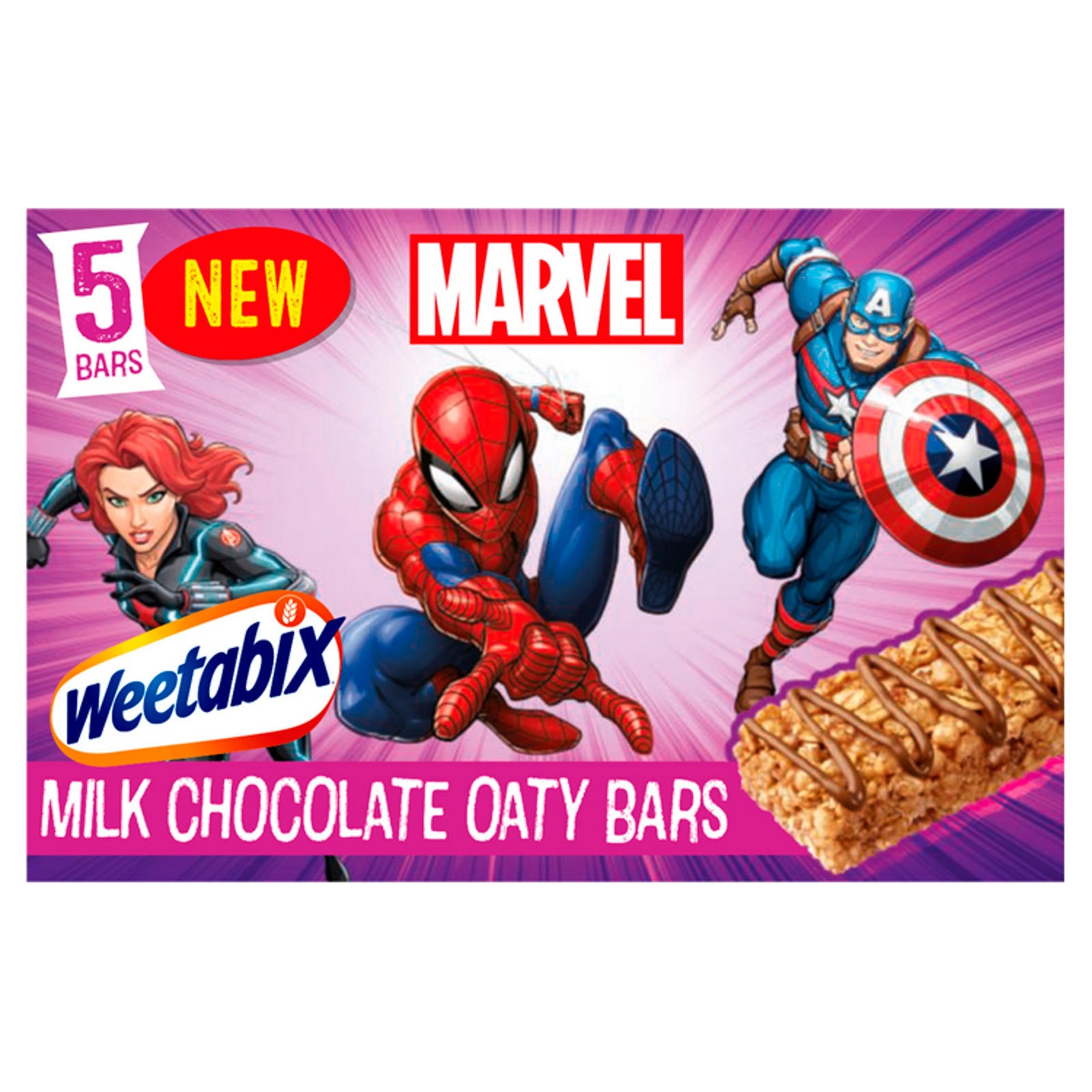 (Discontinued) Weetabix Marvel 5pk Milk Chocolate Oaty Bars 115g NEW