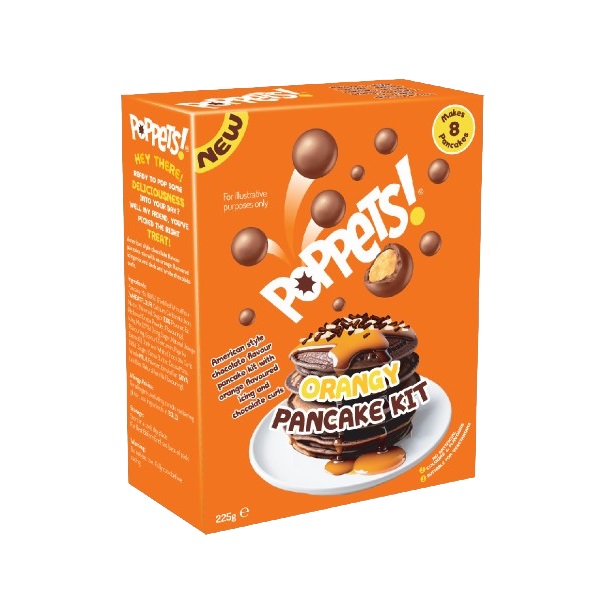 (Discontinued) Poppets Orange Pancake Kit 225g