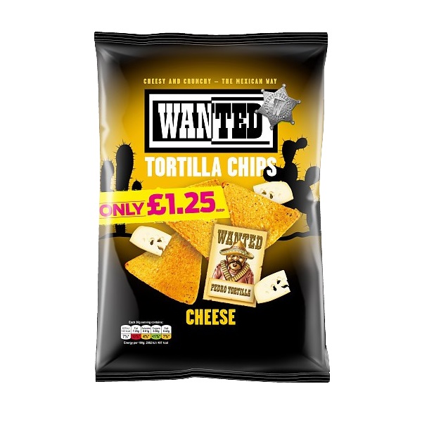 Wanted Tortilla Chips Cheese PM 125g PM £1.25 (HS)