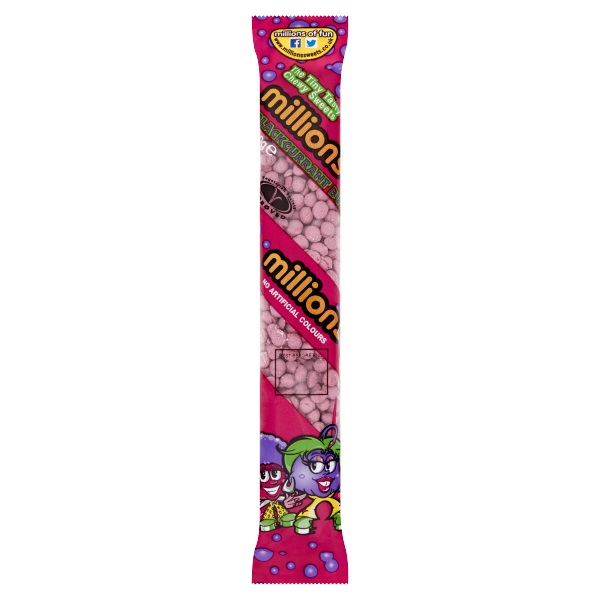 (STANDARD) Millions Tubes Blackcurrant Buzz 55g