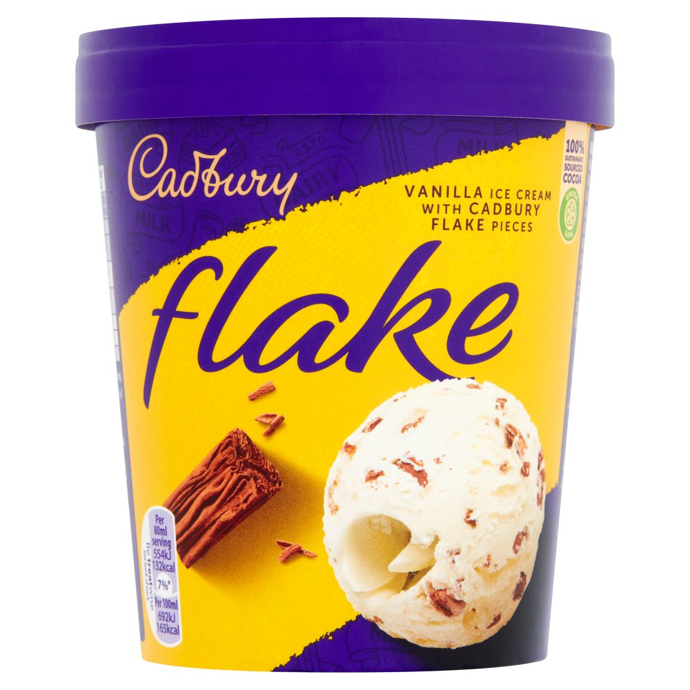 Cadbury Flake Ice Cream Tub 425ml