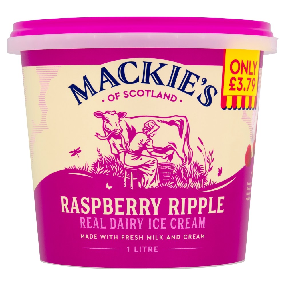 Mackies of Scotland Raspberry Ripple 1Ltr PM £3.79