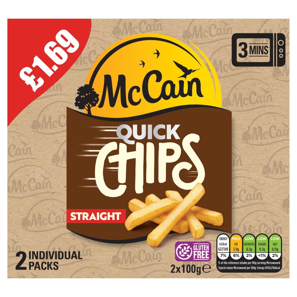 McCain 2pk Quick Chips 200g PM £1.69
