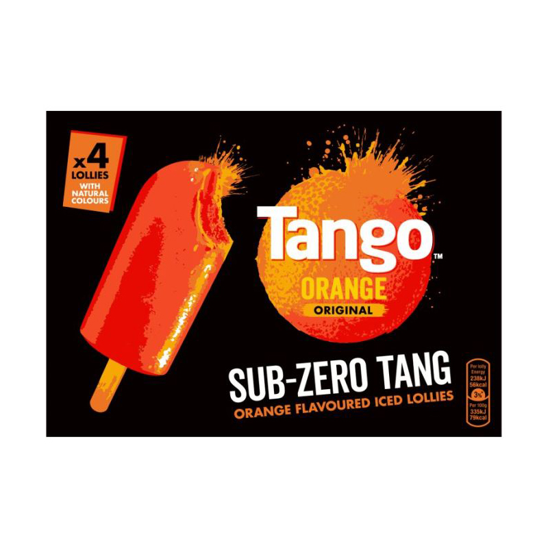 (Discontinued) Tango Orange Sub Zero Tang Lollies 4pk PM
