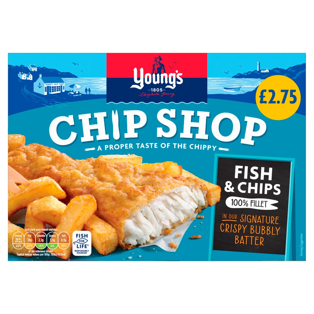Youngs Chip Shop Fish & Chips 300g PM £2.75