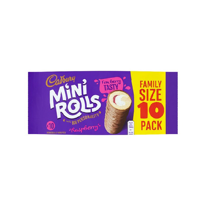Cadbury Raspberry Mini Rolls Cakes 110pk 270g