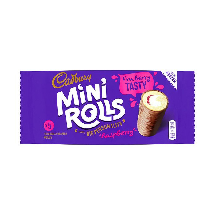 Cadbury Raspberry Mini Rolls 5s 135g