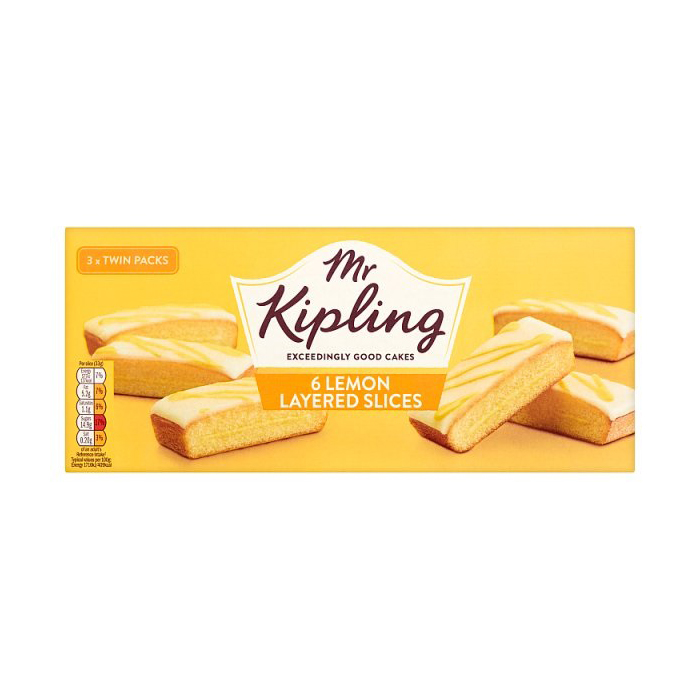 Mr Kipling Coronation Celebration Lemon Layered Slices 6s 156g