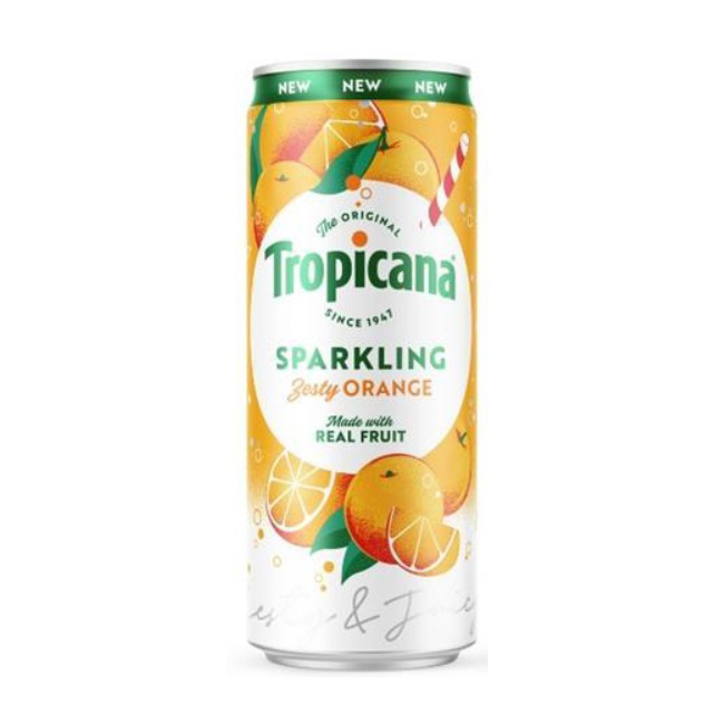Tropicana Sparkling Zesty Orange PM £1 250ml NEW