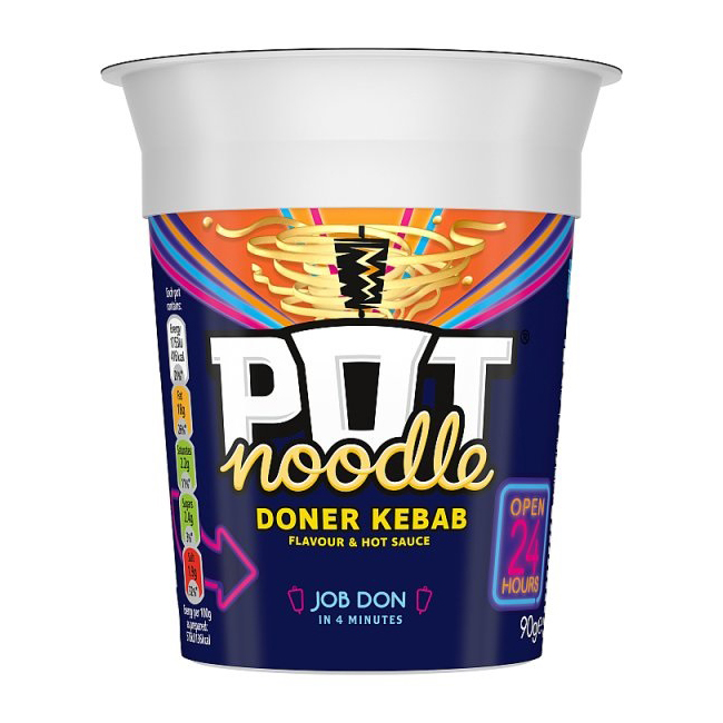 Pot Noodle Doner Kebab & Hot Sauce 90g (HS)