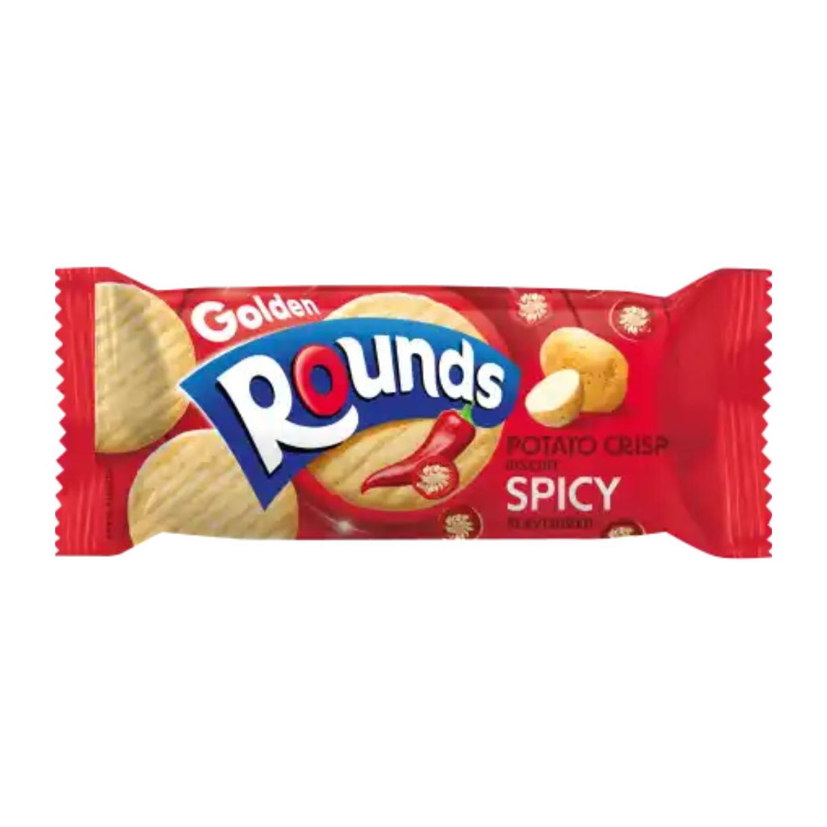 (DELIST) Golden Rounds Potato Crisp Biscuit Spicy 80g