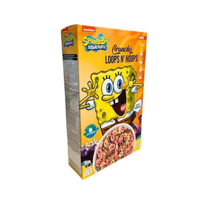 (STANDARD) Nickelodeon Sponge Bob Square Pants Loops N Hoops 375g