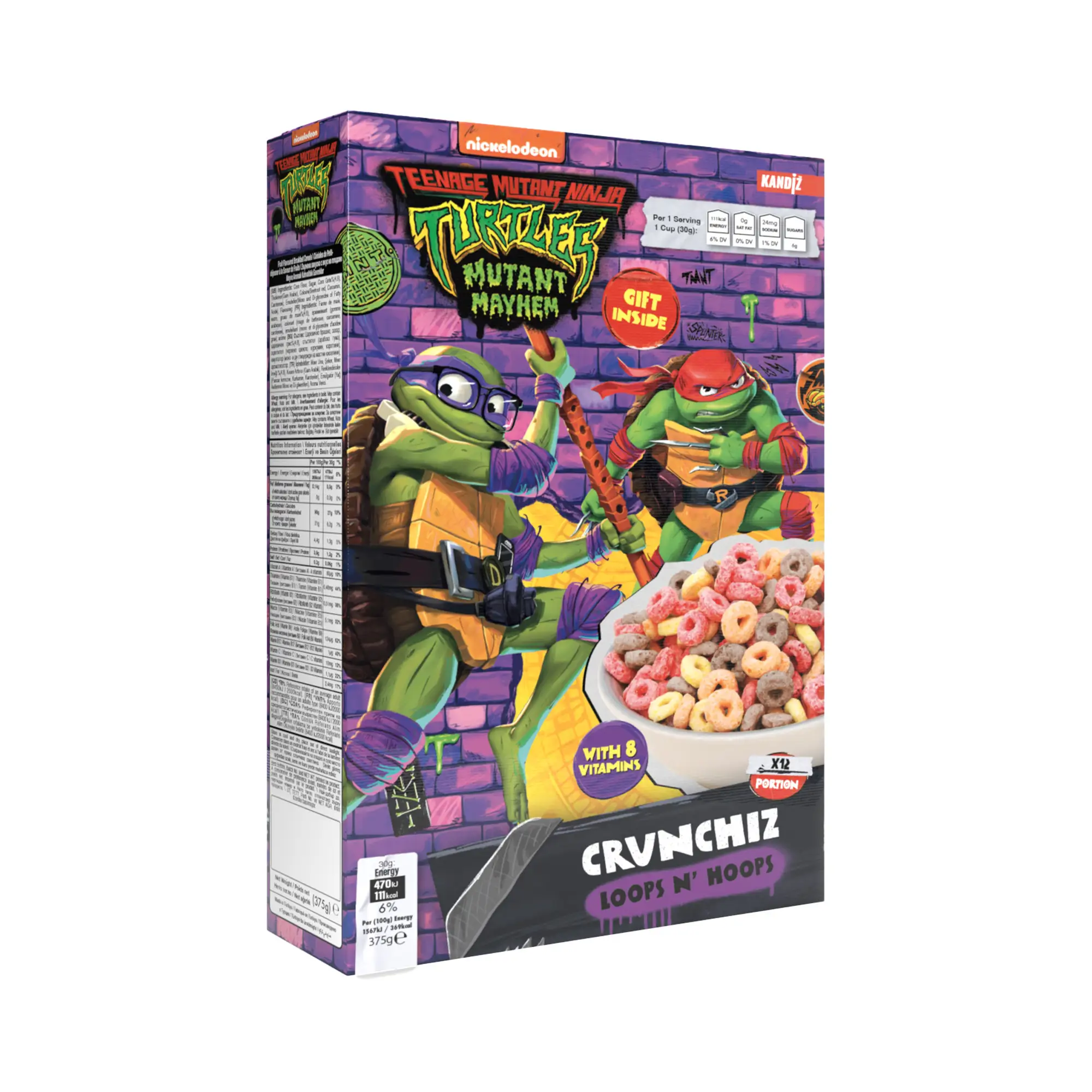 (DISCONTINUED) Nickelodeon Teenage Mutant Ninja Turtles Loops N Hoops 375g