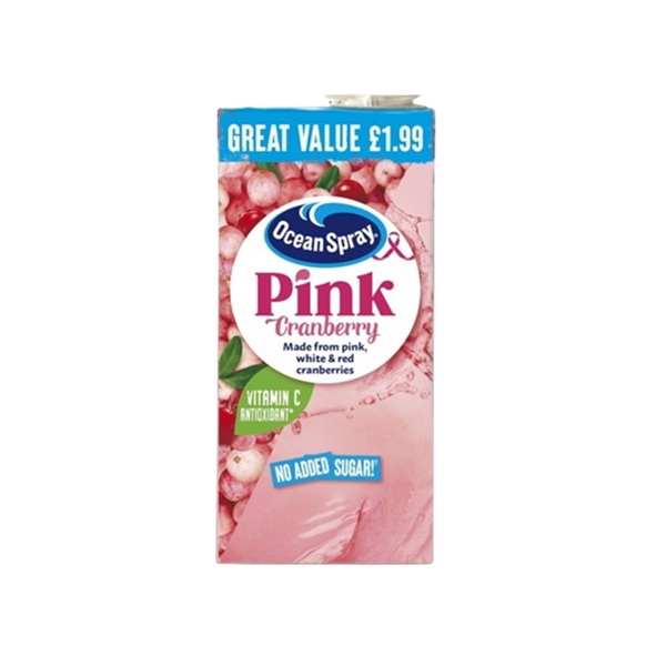 Ocean Spray Cranberry Pink PM £1.99 1Ltr
