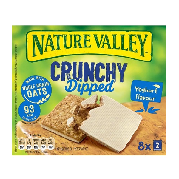 Nature Valley Crunchy Dipped Yoghurt 8pk 160g (HS)