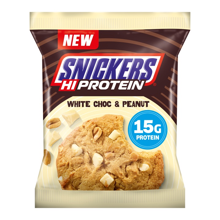 (STANDARD) MPO Snickers Hi-Protein White Chocolate Protein Cookies 60g