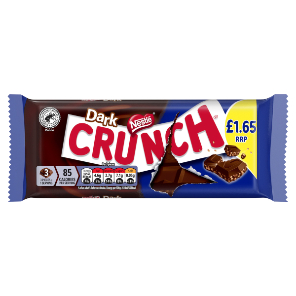 Nestle Crunch Bar Dark PM £1.65 100g