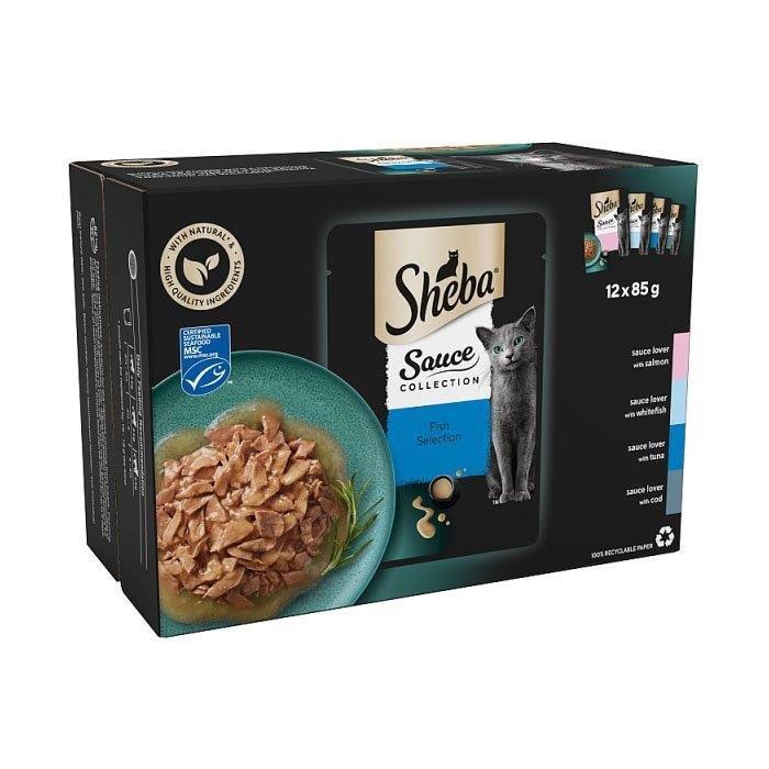 (STANDARD) Sheba Sauce Collection Fish Selection Pouch 12pk (12 x 85g)