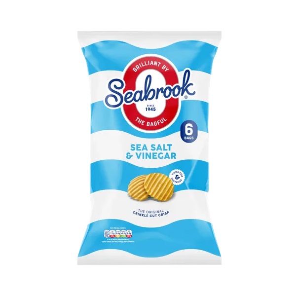 Seabrook Sea Salt & Vinegar 6pk (6 x 25g) 150g