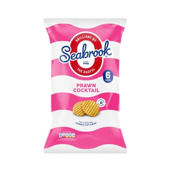 Seabrook Original Crinkle Cut Prawn Cocktail 6pk (6 x 25g) 150g