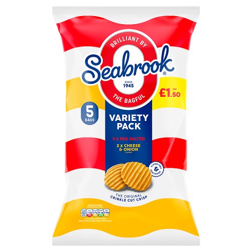 Seabrook Variety PM £1.50 5pk (5 x 25g) 125g