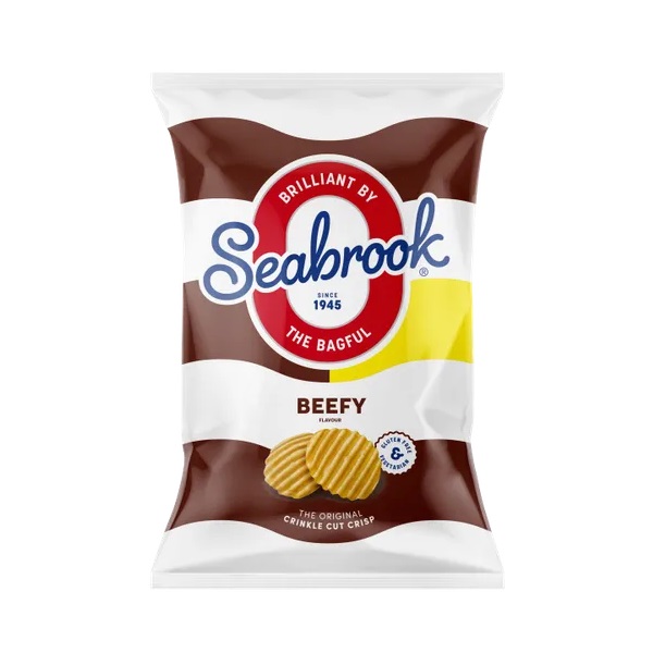 Seabrook Beef Crinkle Crisps PM £1.25 70g
