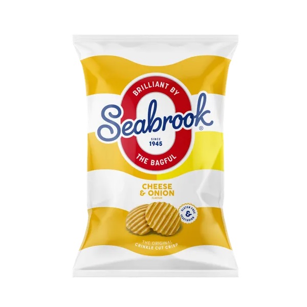 Seabrook Cheese & Onion Crinkle PM £1.25 70g